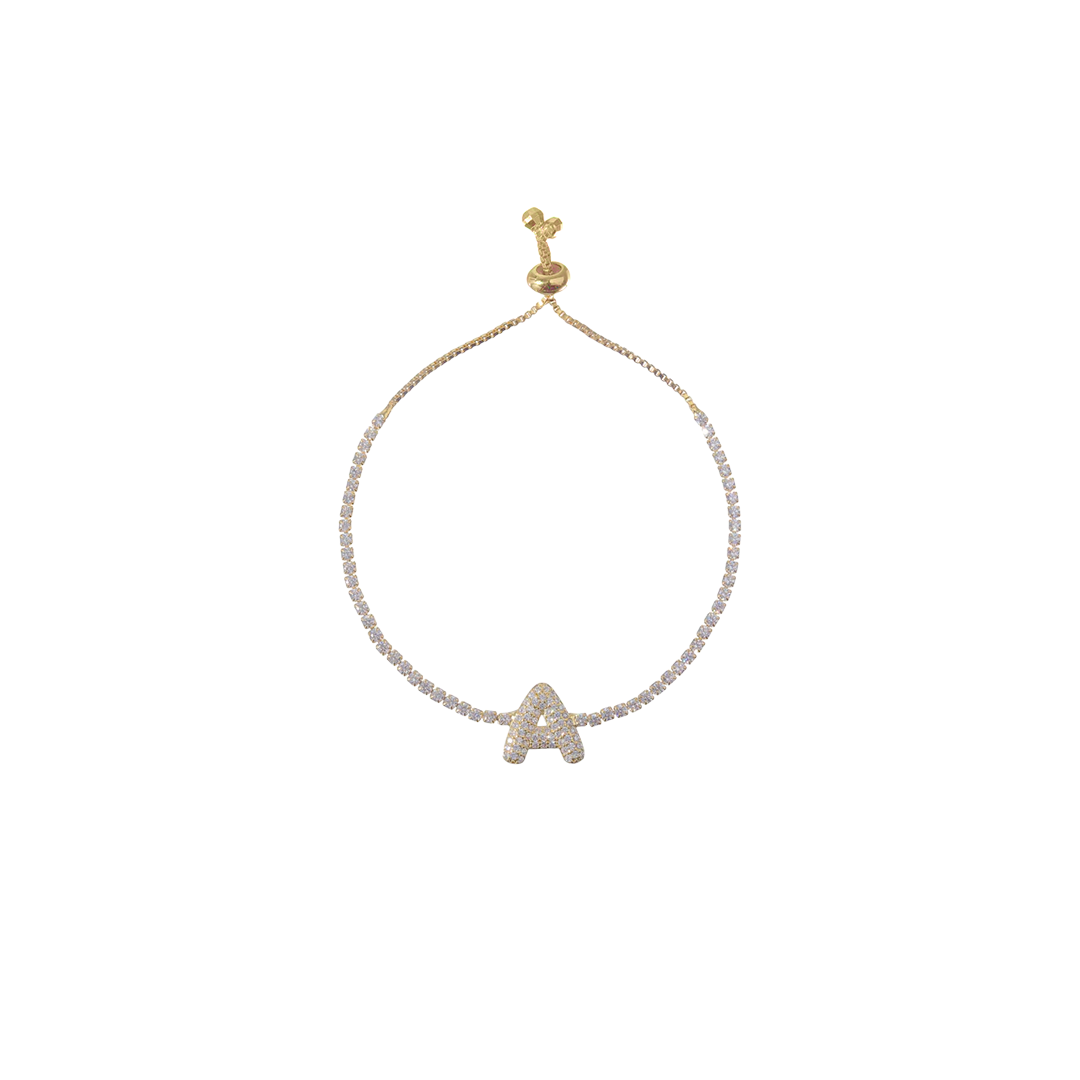 Iced Bubble Letter Bracelet