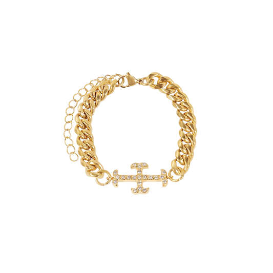 Iced Cross Bracelet