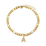 Iced Initial Anklet