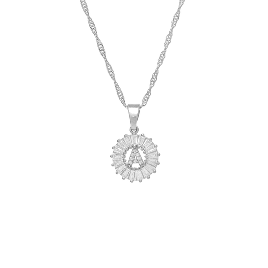 Iced Initial Pendant Necklace