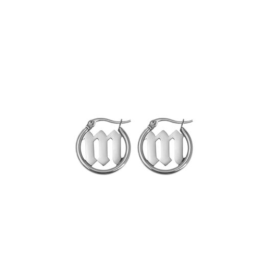 Initial Hoop Earrings