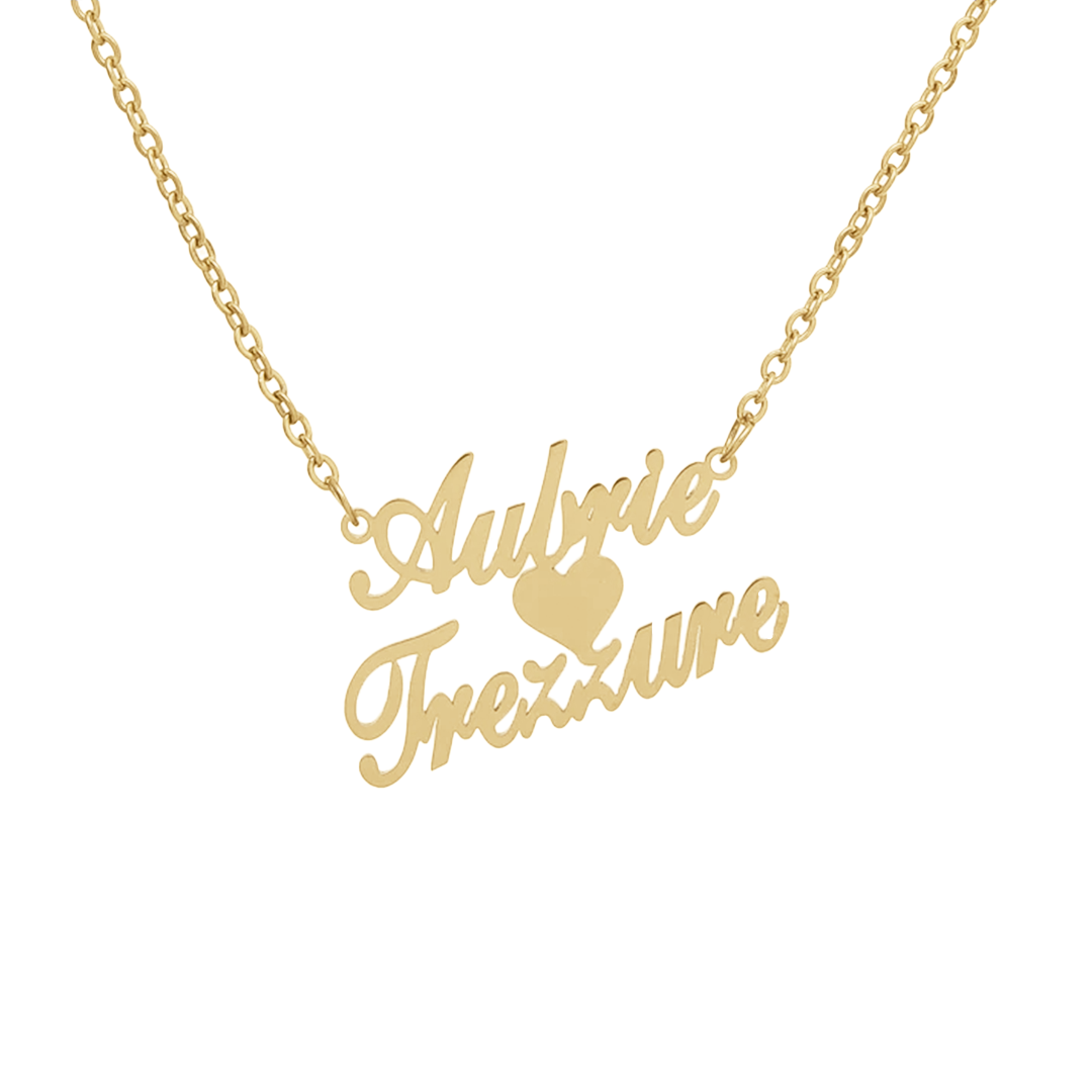 Multi-Name Heart Nameplate