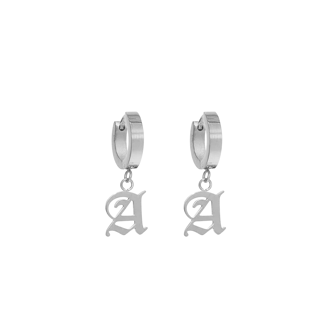 Old English Huggie Earrings