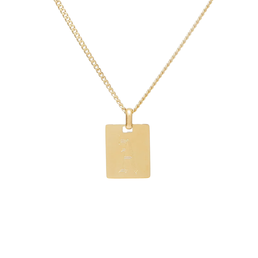 Old English Tag Necklace