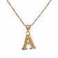 Block Letter Pendant Necklace