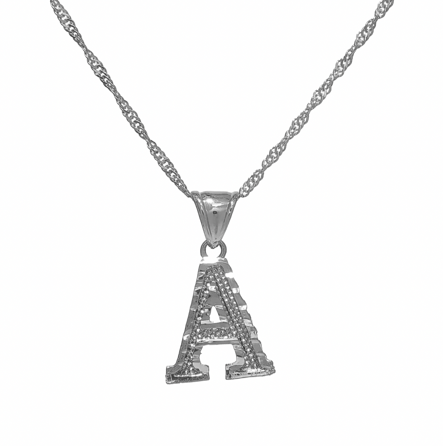 Block Letter Pendant Necklace