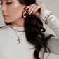 Ball & Chain Cross Necklace