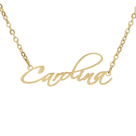 Signature Script Nameplate Necklace