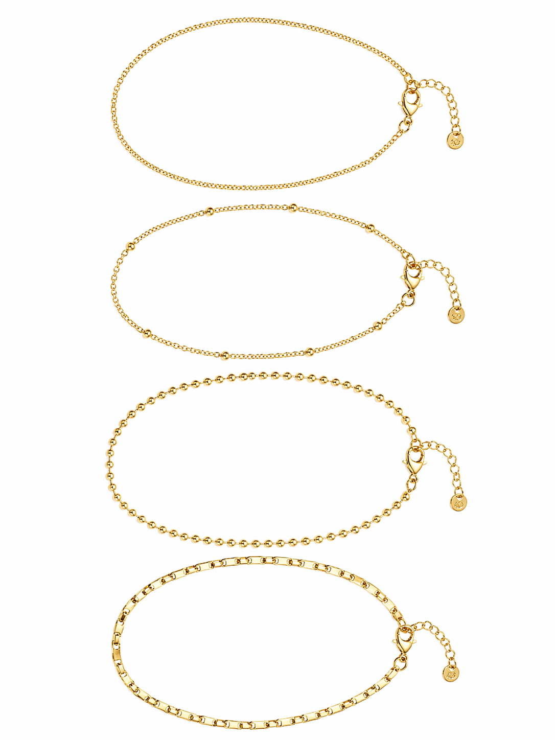 The Luxe Layering Anklet Set