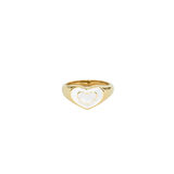 White Heart Ring