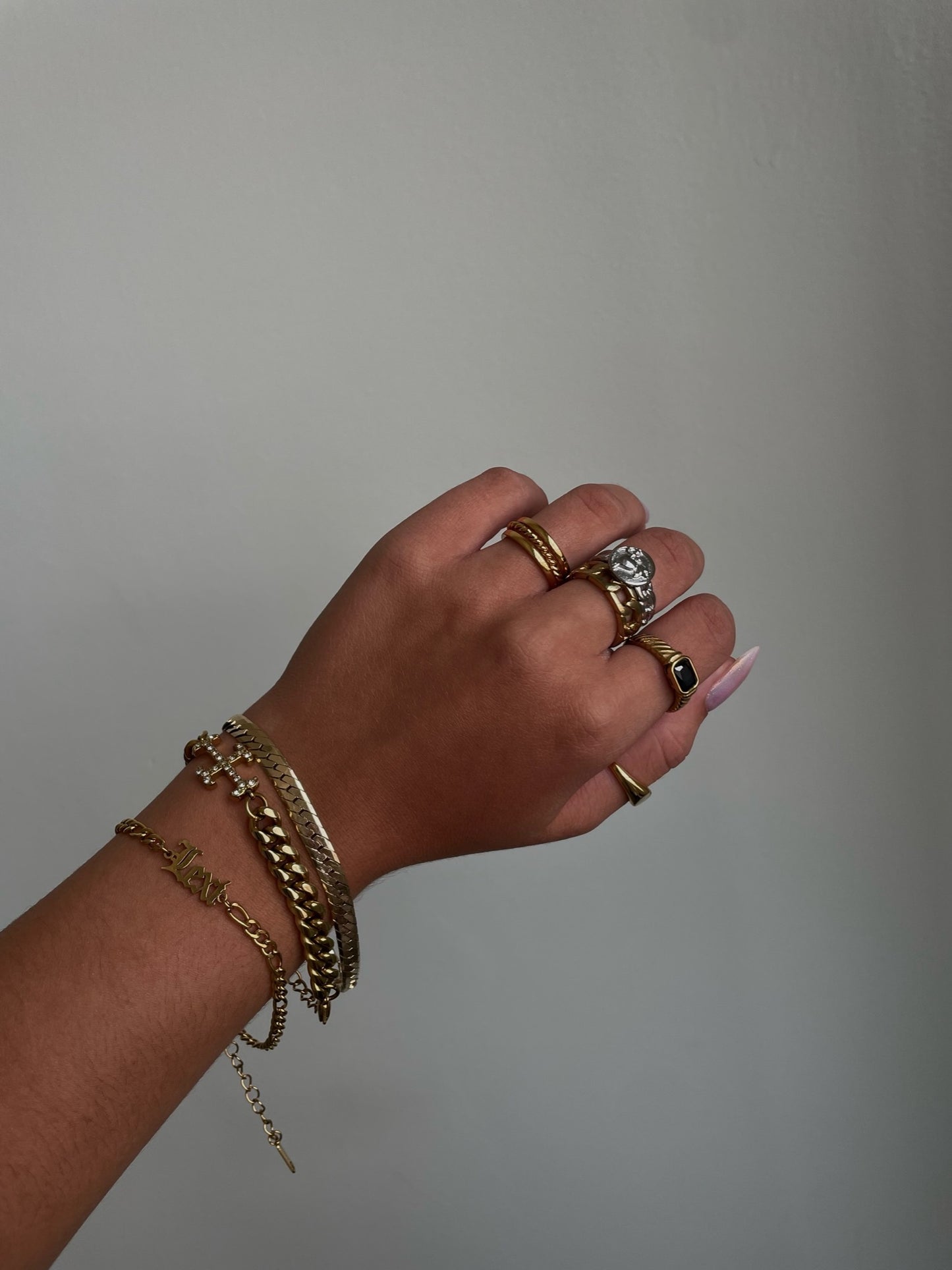 Heart & Dagger Chain Link Ring