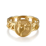 Heart & Dagger Chain Link Ring