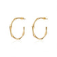 Bamboo Open Hoop Earrings