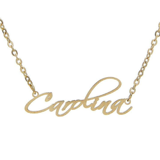 Signature Script Nameplate Necklace Necklace aiobo 