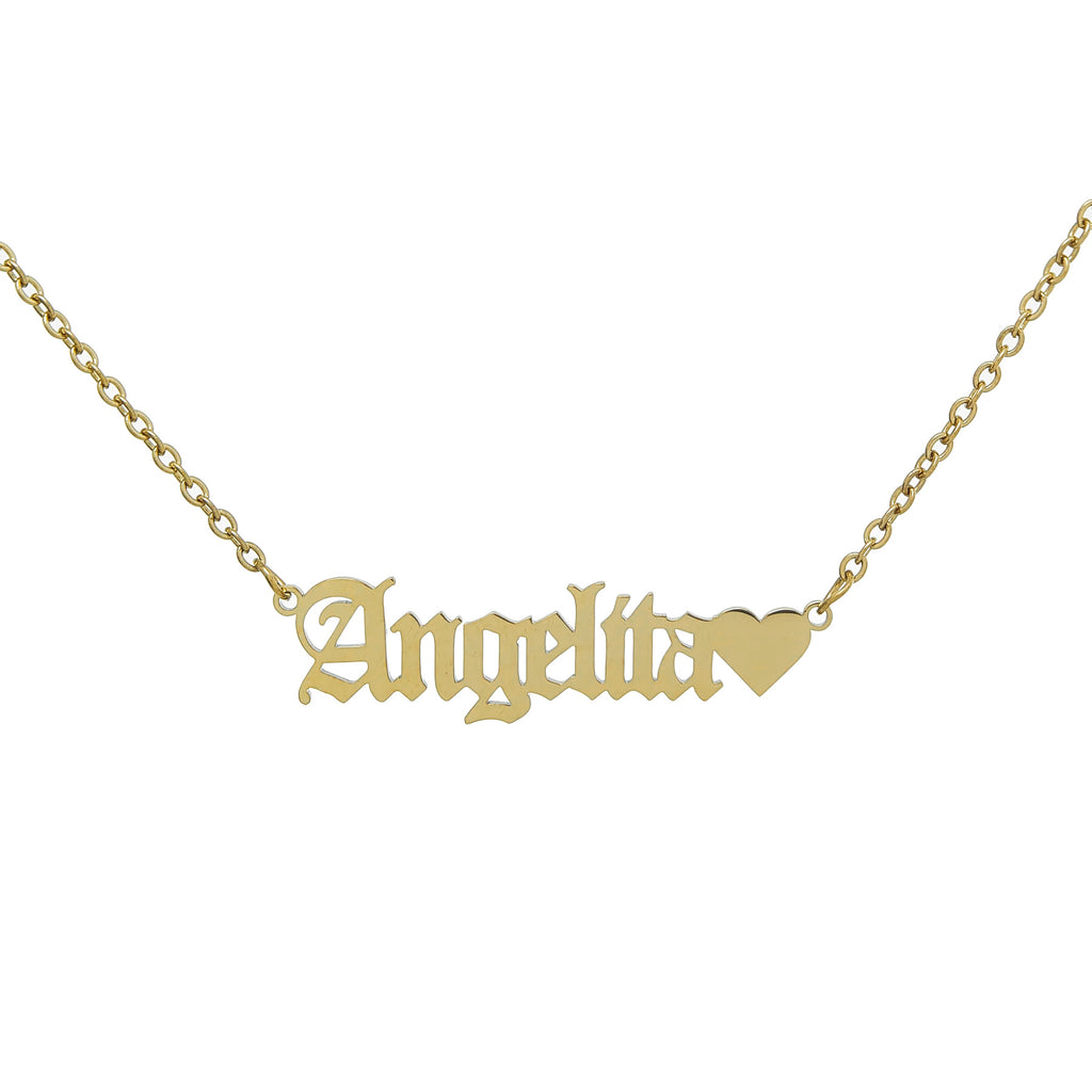 Heart Nameplate Necklace
