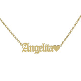 Heart Nameplate Necklace