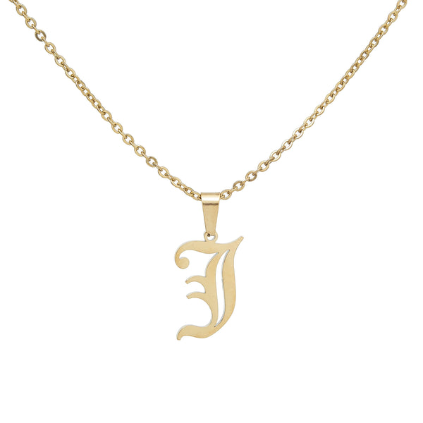 Old English Initial Necklace
