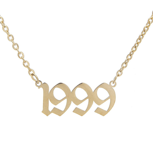 Old English Birthdate Necklace