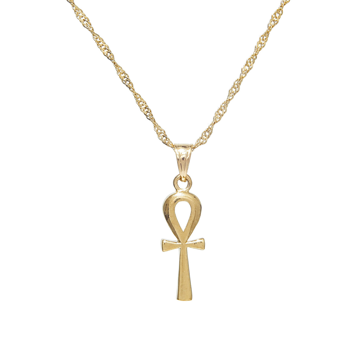 Mini Ankh Cross Pendant Necklace