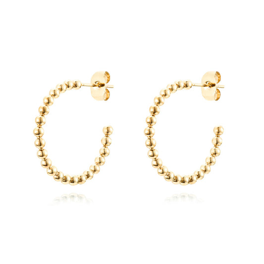 Open Ball Hoop Earrings