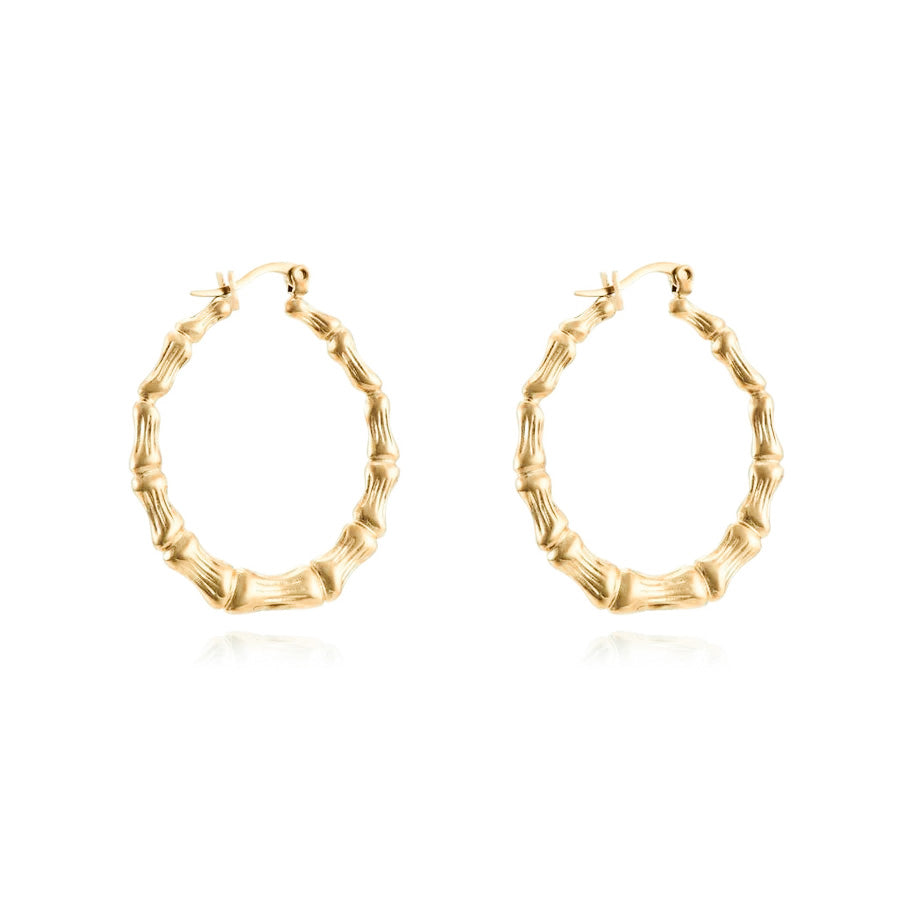 Bamboo Hoop Earrings