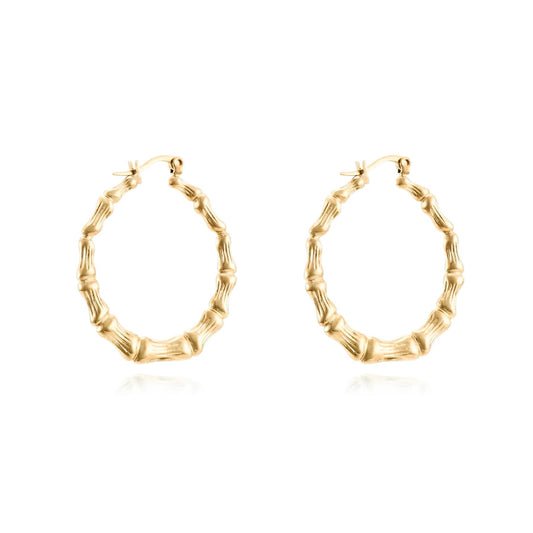 Bamboo Hoop Earrings