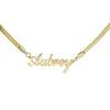 Herringbone Nameplate Necklace

