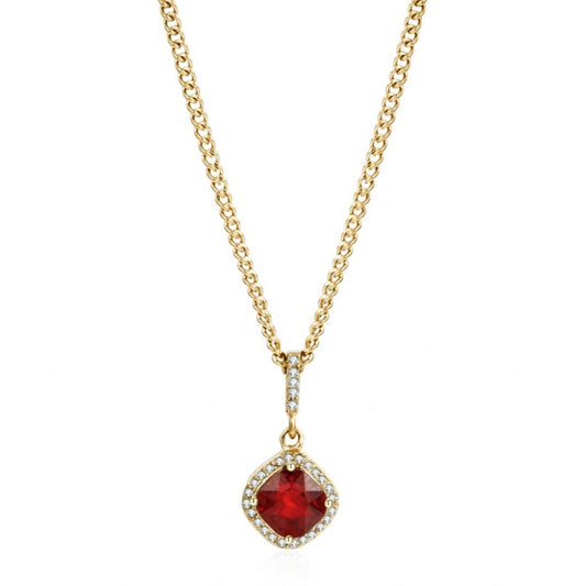 Iced Ruby Necklace