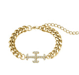 Iced Cross Bracelet