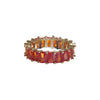 Cute tarnish-free multi-color classic crystal ring in 4 colors - orange