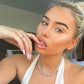 Stylish iced cuban studded link necklace chain - worn 4