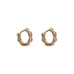 Stylish Gold Mini Bamboo Huggie Earrings 