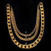 Bold copper thick gold curb chain necklace in 3 styles - style variation