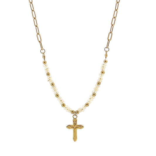 Beaded Cross Necklace