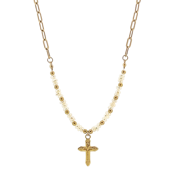 Beaded Cross Necklace
