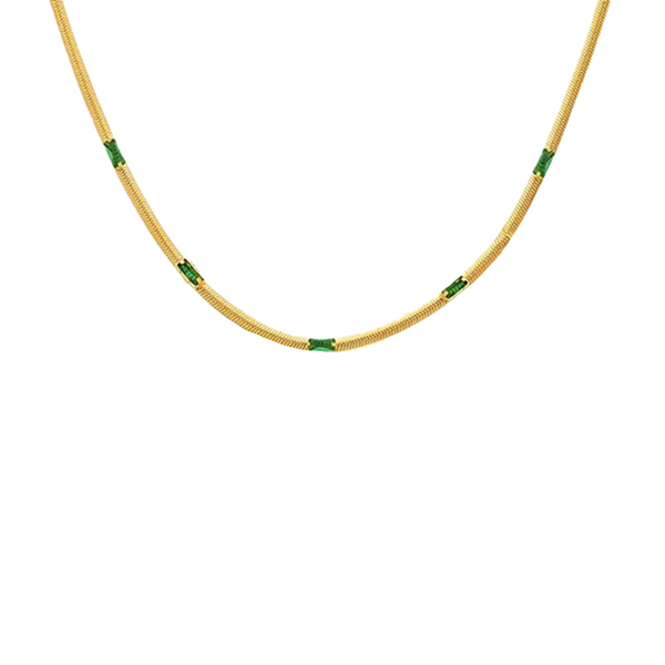 Crystal Herringbone Necklace
