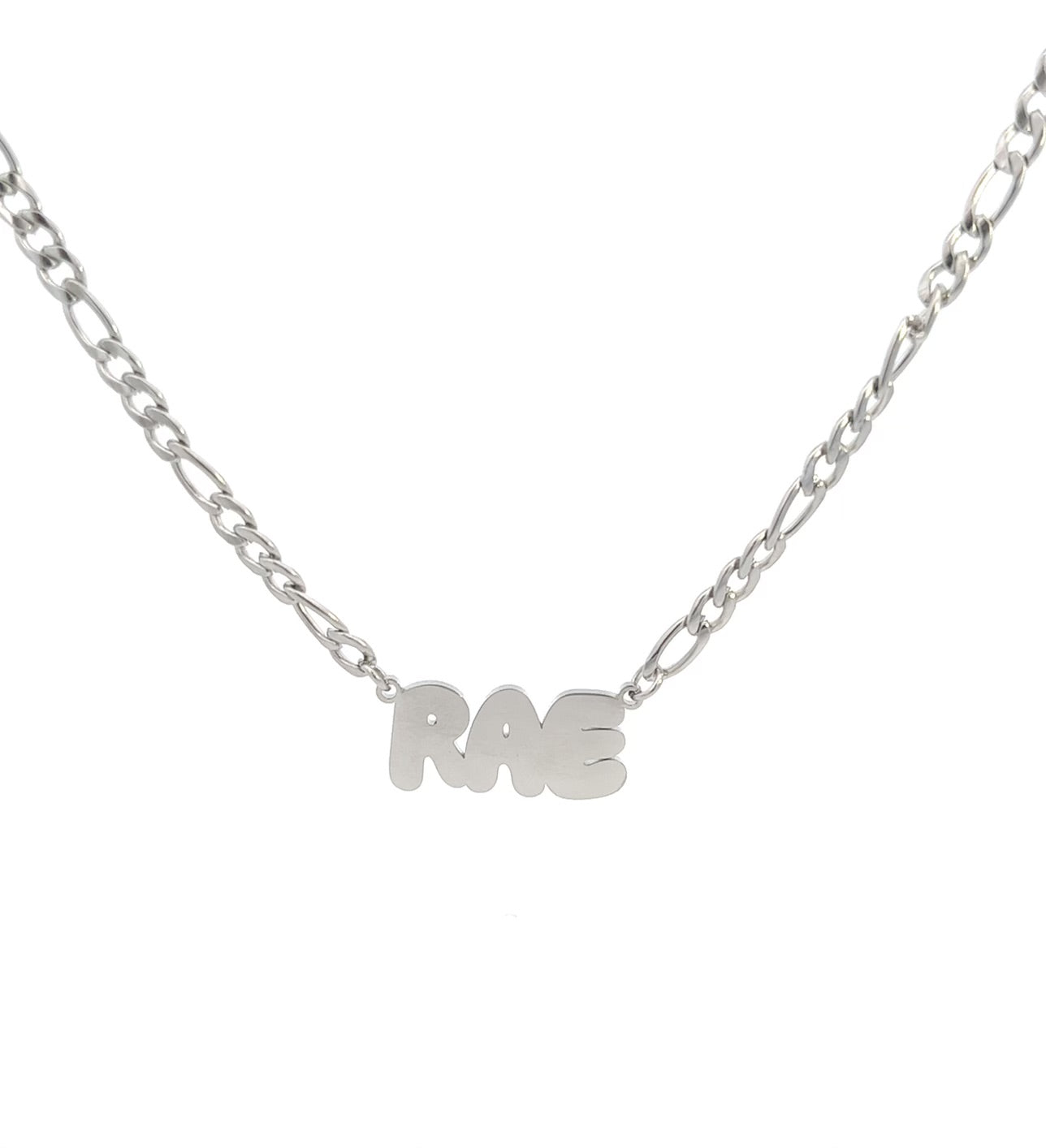 Bubble Nameplate Necklace