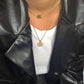 Classy custom old english initial choker - worn