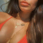 Chic Gold Chain Necklace with Ride or Die Set Pendant - Worn 2