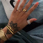 Dazzling Sterling Silver Stacked Iced Ring - Worn 4