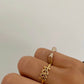 Edgy stainless steel custom ring in 3 colors and 2 fonts - worn
