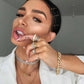 Stylish iced cuban studded link necklace chain - worn 5