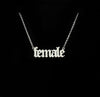 Tarnish-Free Silver Chain Necklace with Female Pendant