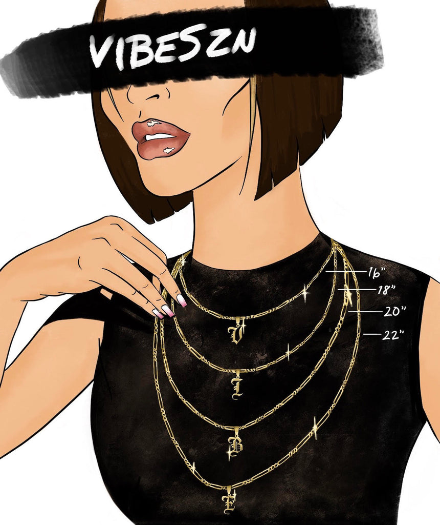VibeSzn - custom personalised initial necklace