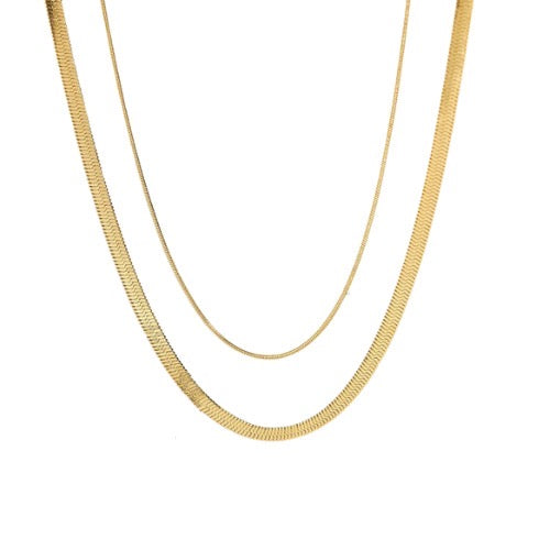 Herringbone and Paperclip Necklace Layering Set in 18k Gold Vermeil |  Kendra Scott