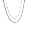 Layered Stack Herringbone Necklace
