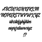 Cute stainless steel custom necklace with airbrush font nameplate pendant - letter variations